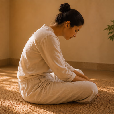 Slouching posture during meditation sitting